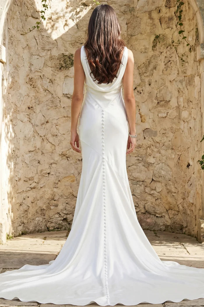 Jovani JB03910 Cowl Neckline Bridal Dress