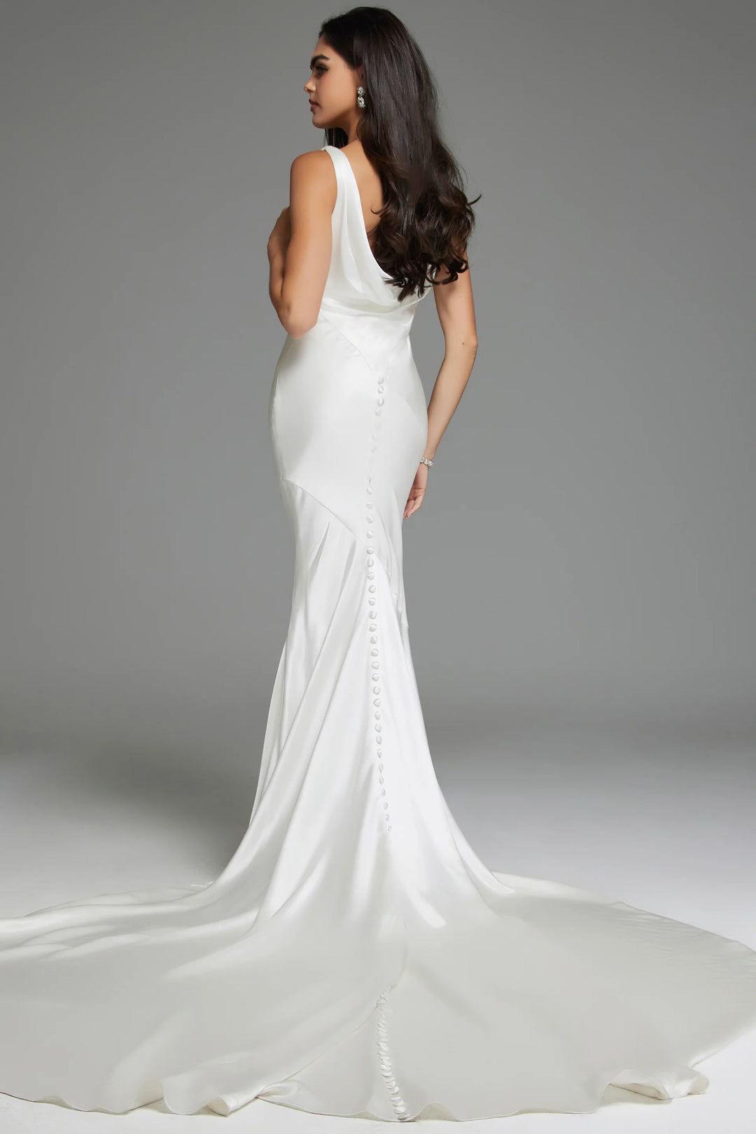 Jovani JB03910 Cowl Neckline Bridal Dress