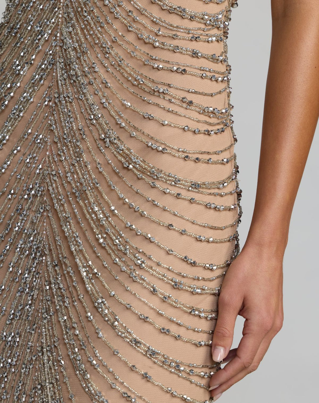 Mac Duggal 10206 Halter Neck Embellished Maxi Dress