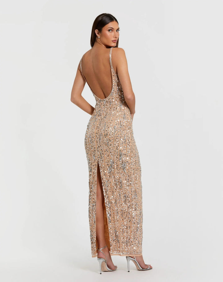 Mac Duggal 10696 Embellished Square Neck Gown