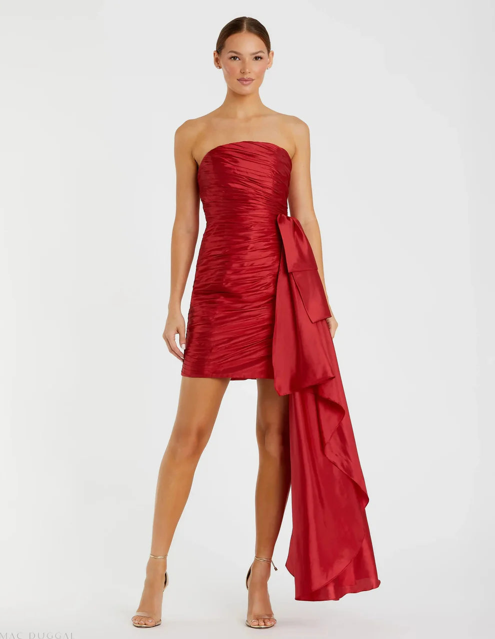 Mac Duggal 11572 Strapless Ruched Mini Dress