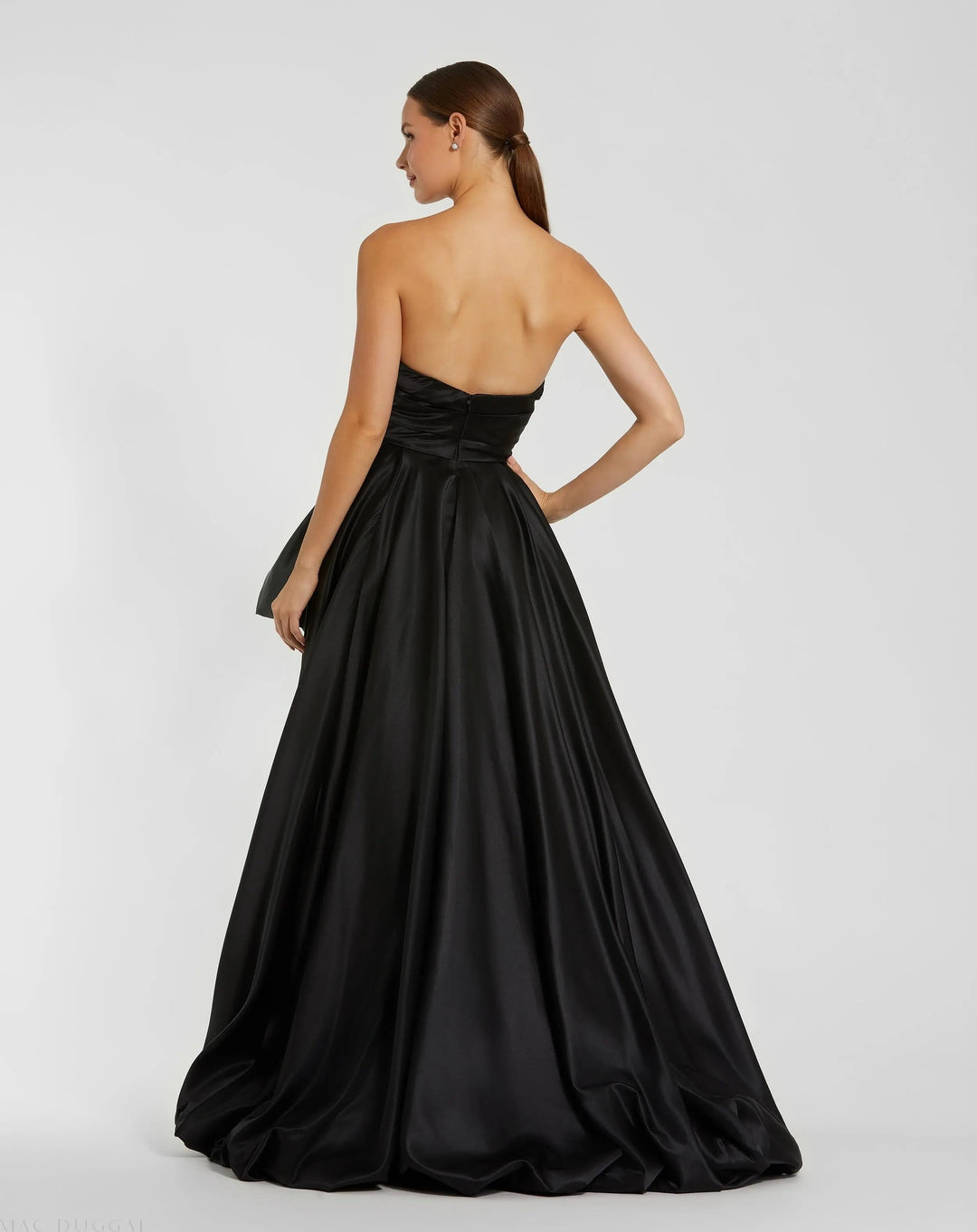 Mac Duggal 11685 Strapless Ruched High Low Gown