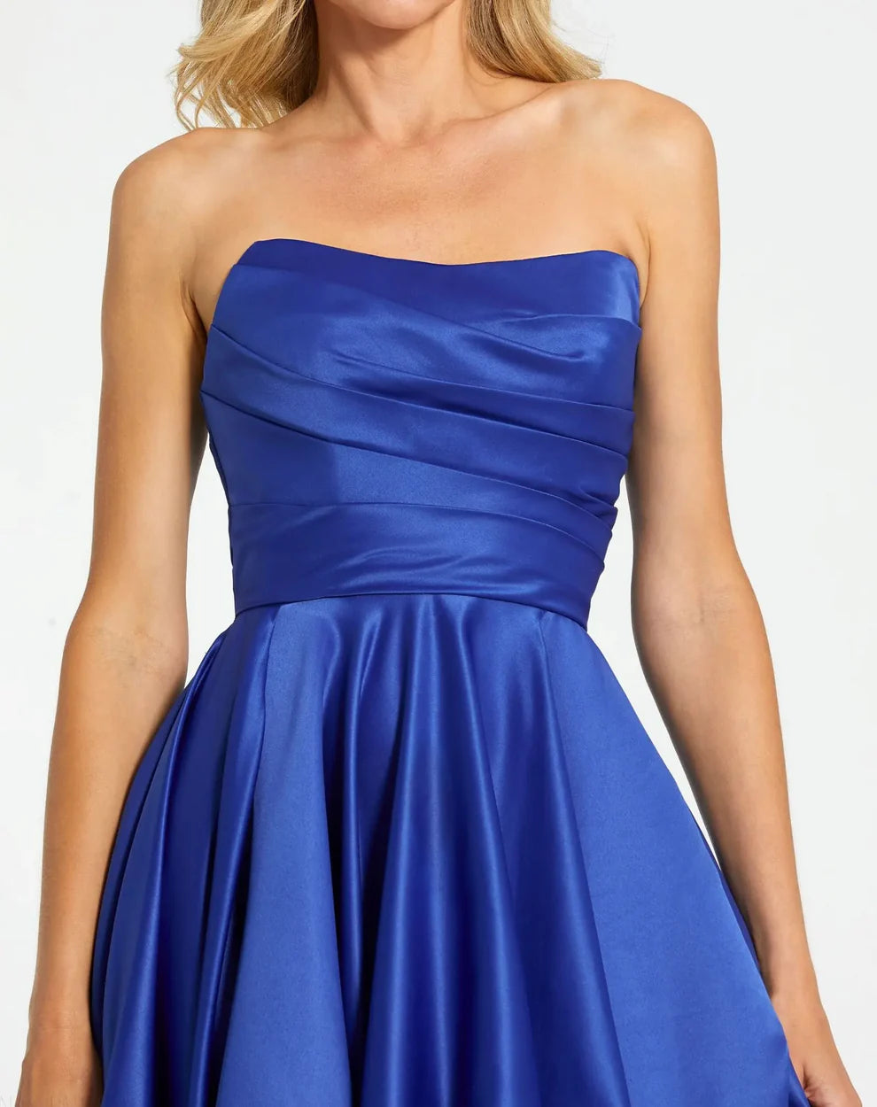 Mac Duggal 11685 Strapless Ruched High Low Gown