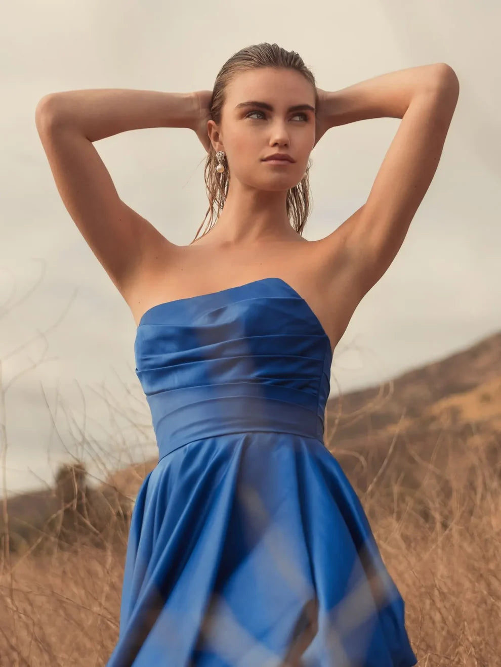 Mac Duggal 11685 Strapless Ruched High Low Gown
