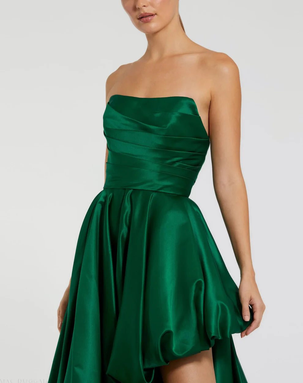 Mac Duggal 11685 Strapless Ruched High Low Gown