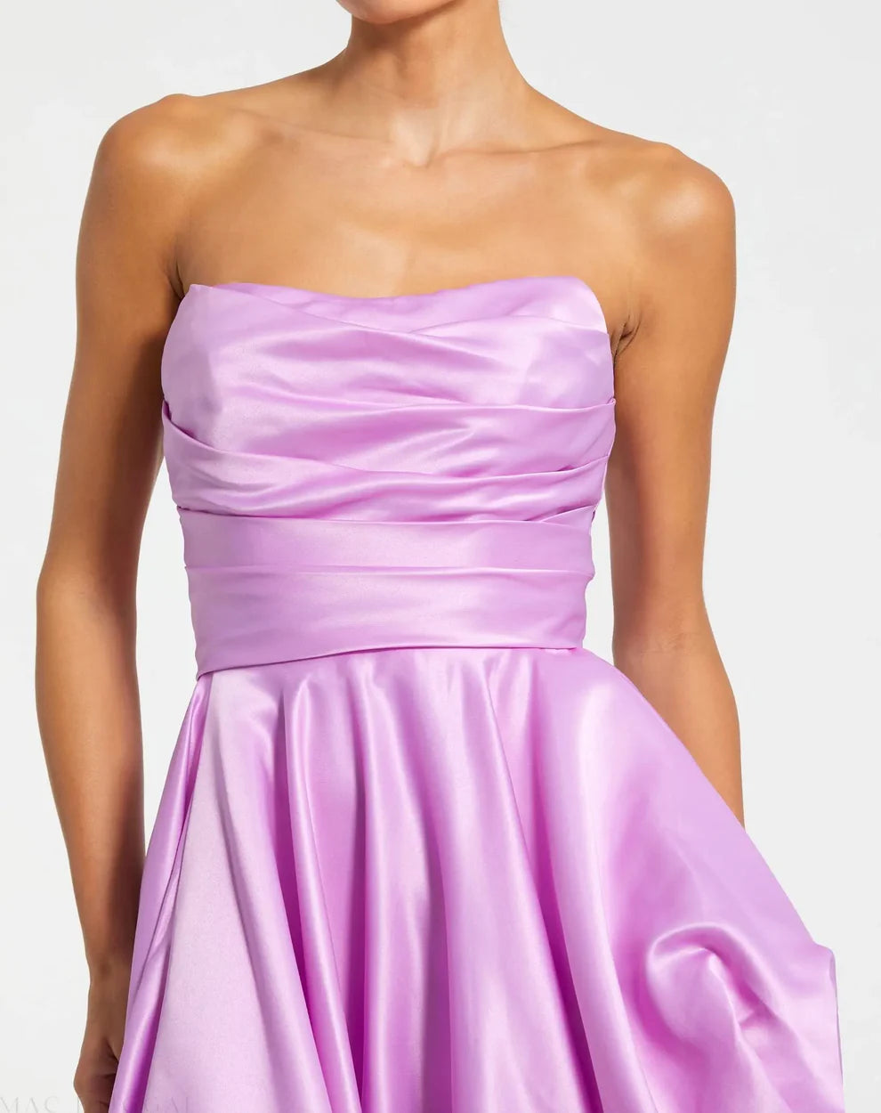 Mac Duggal 11685 Strapless Ruched High Low Gown