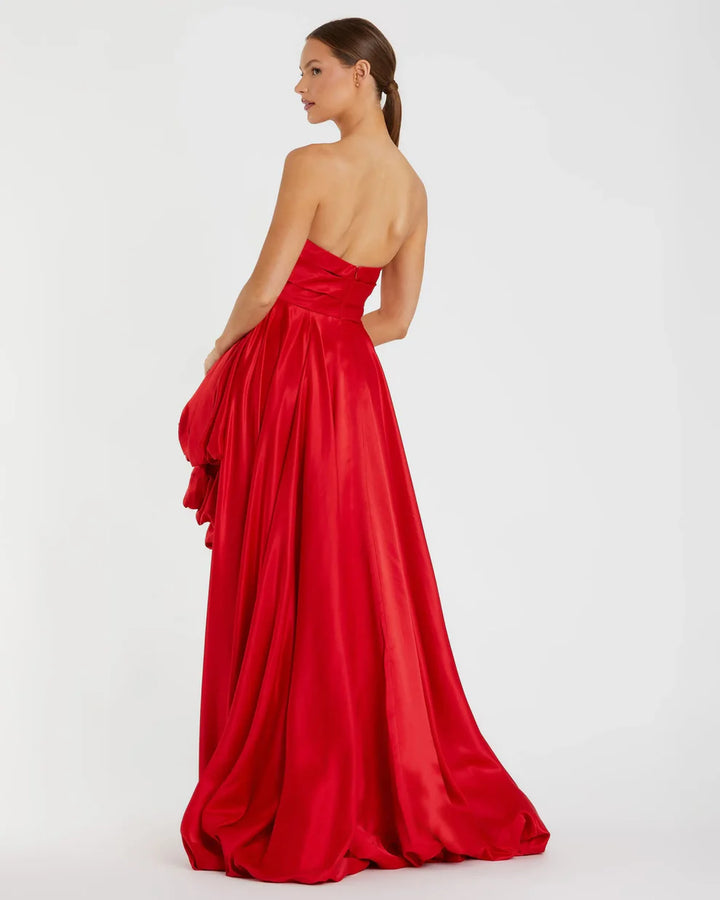 Mac Duggal 11685 Strapless Ruched High Low Gown