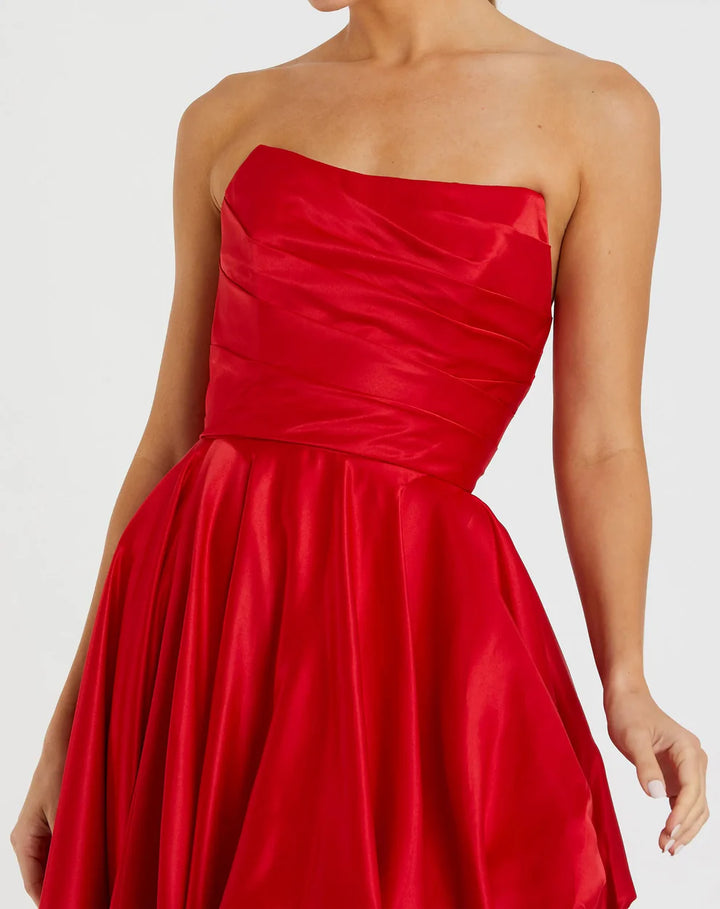 Mac Duggal 11685 Strapless Ruched High Low Gown