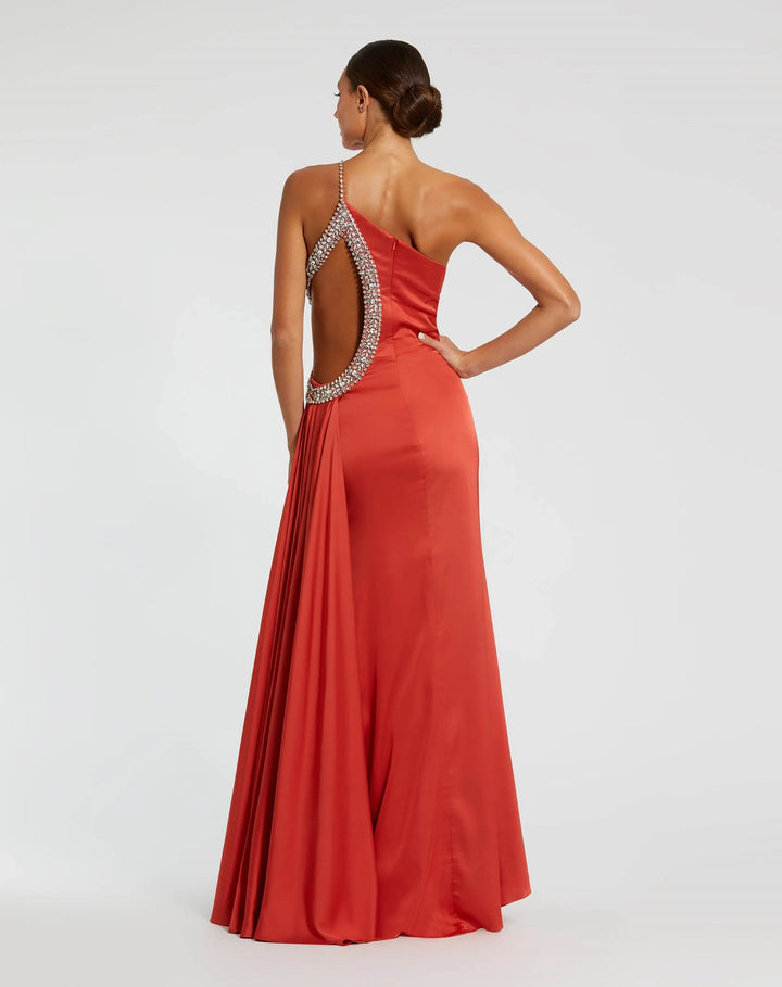 Mac Duggal 11692 Jewel-Embellished Side Cut-Out A-Line Gown
