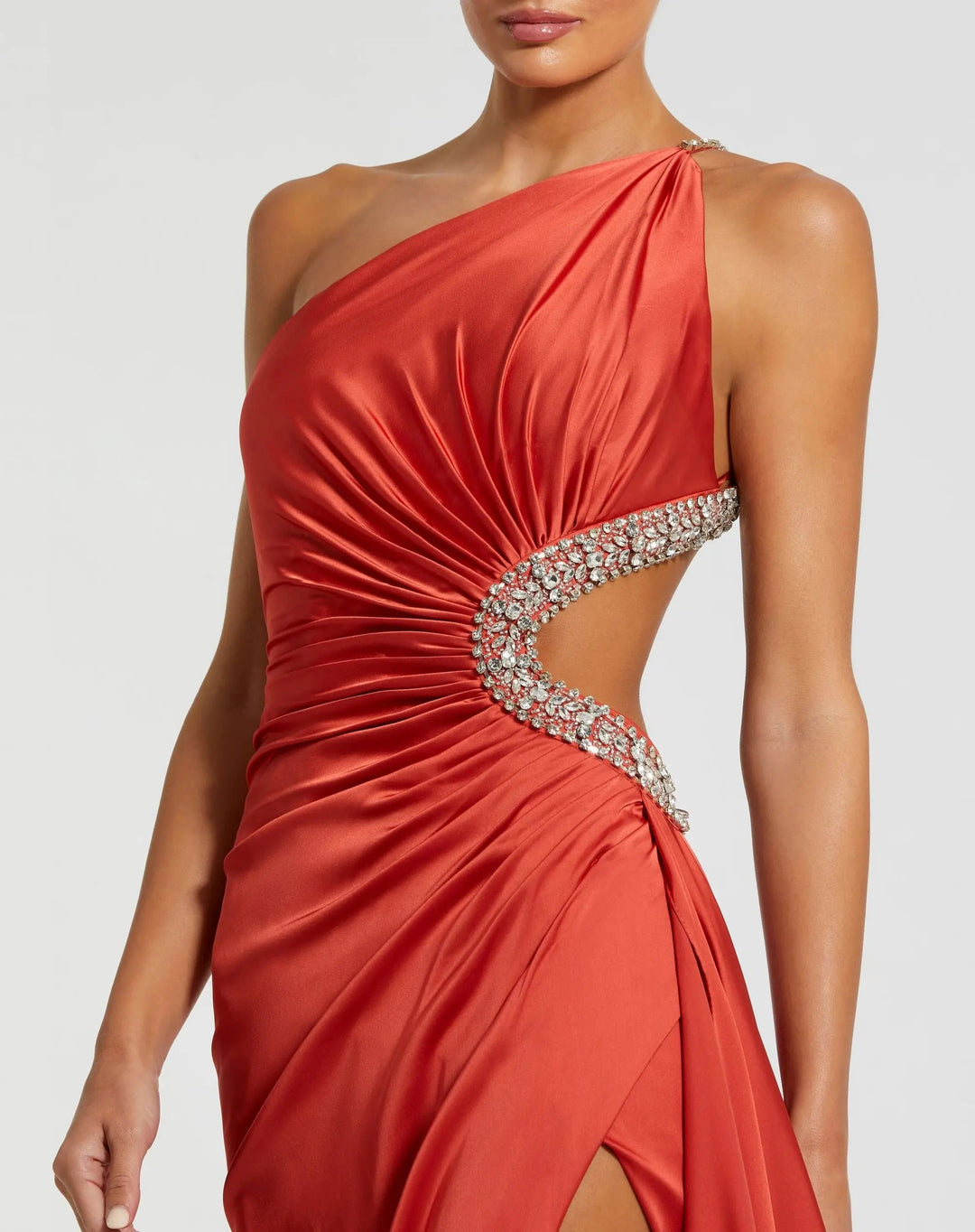 Mac Duggal 11692 Jewel-Embellished Side Cut-Out A-Line Gown