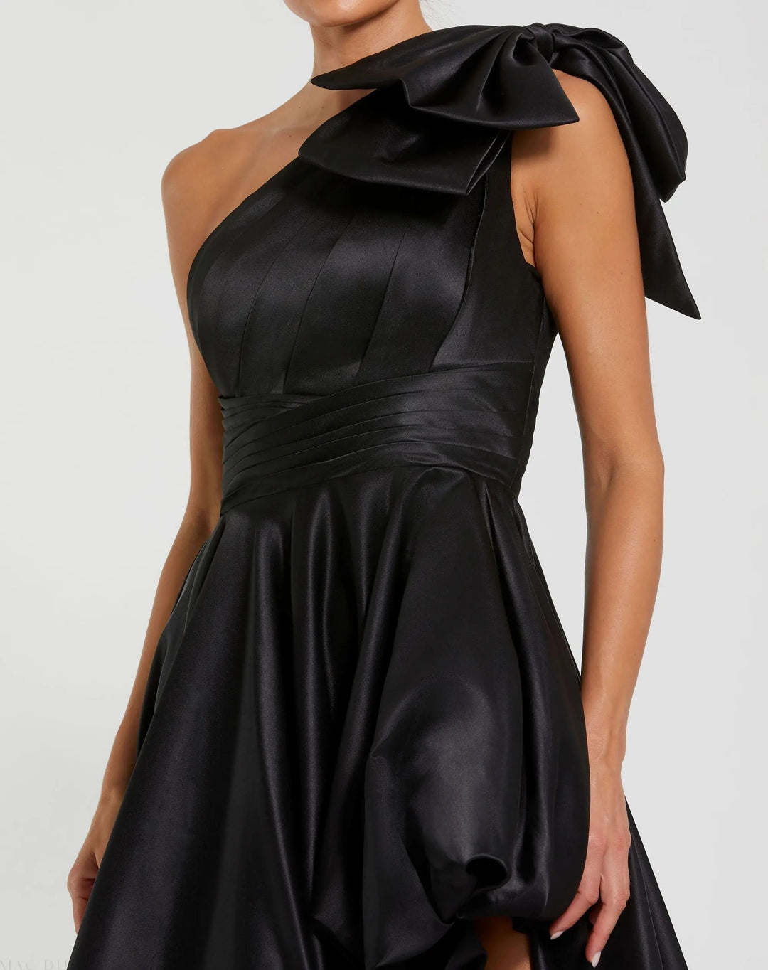 Mac Duggal 11800 Satin One Shoulder Bow Gown