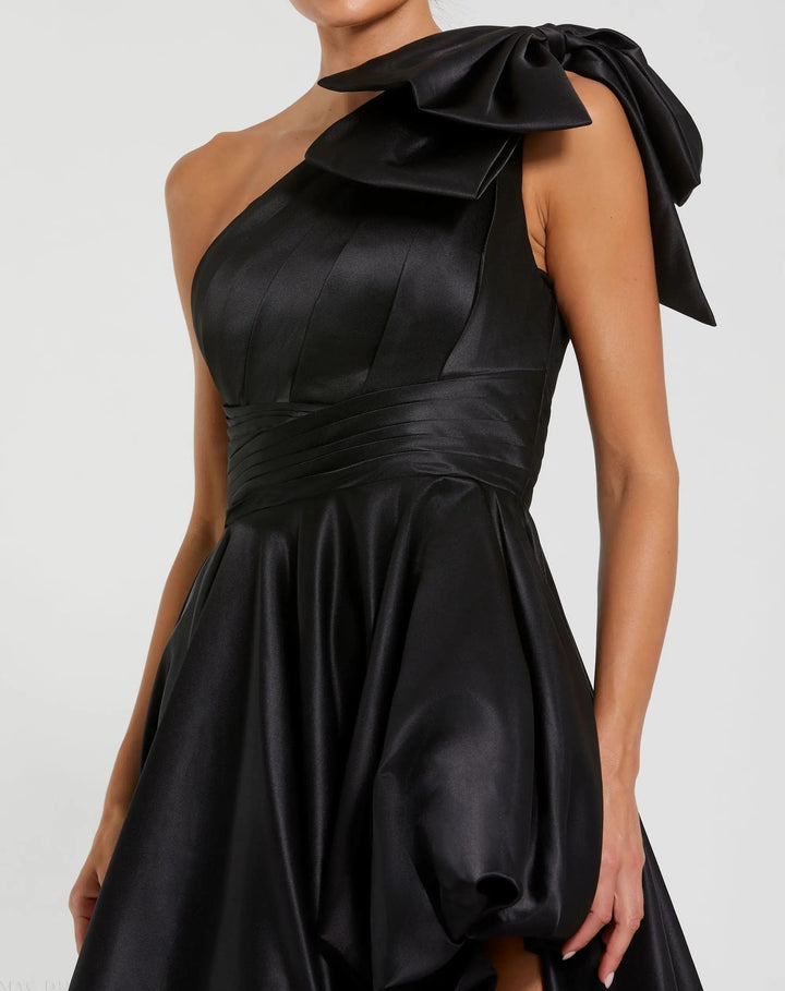 Mac Duggal 11800 Satin One Shoulder Bow Gown