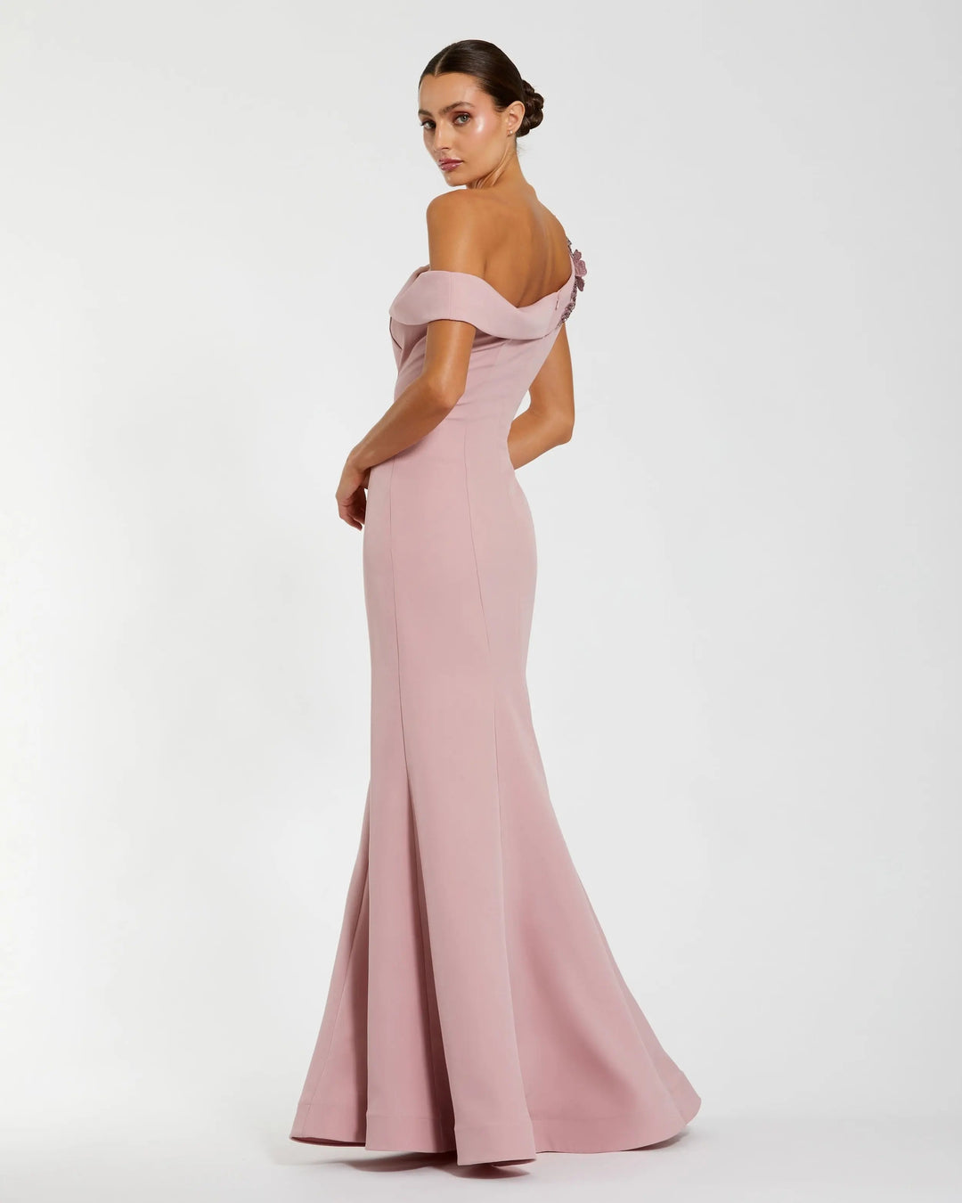 Mac Duggal 11947 One Shoulder Sleeveless Beaded Mermaid Gown
