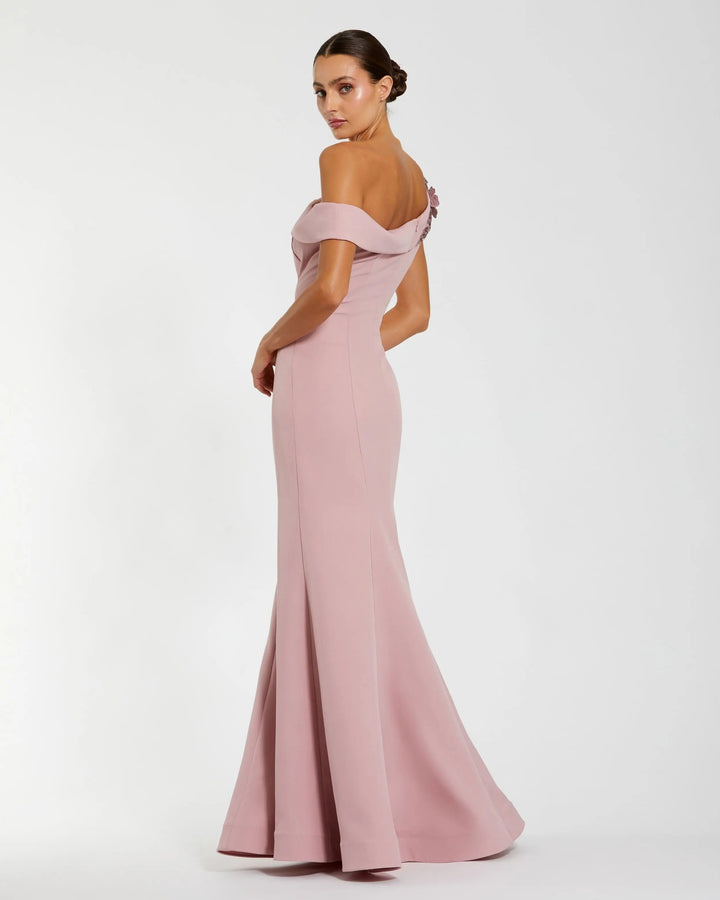 Mac Duggal 11947 One Shoulder Sleeveless Beaded Mermaid Gown