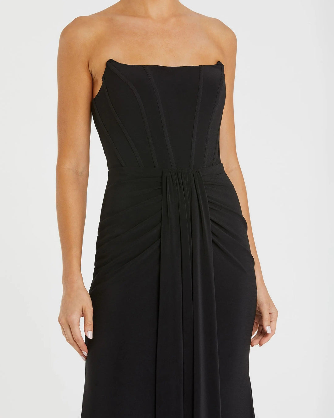 Mac Duggal 13003 Strapless Corset A-Line Jersey Gown