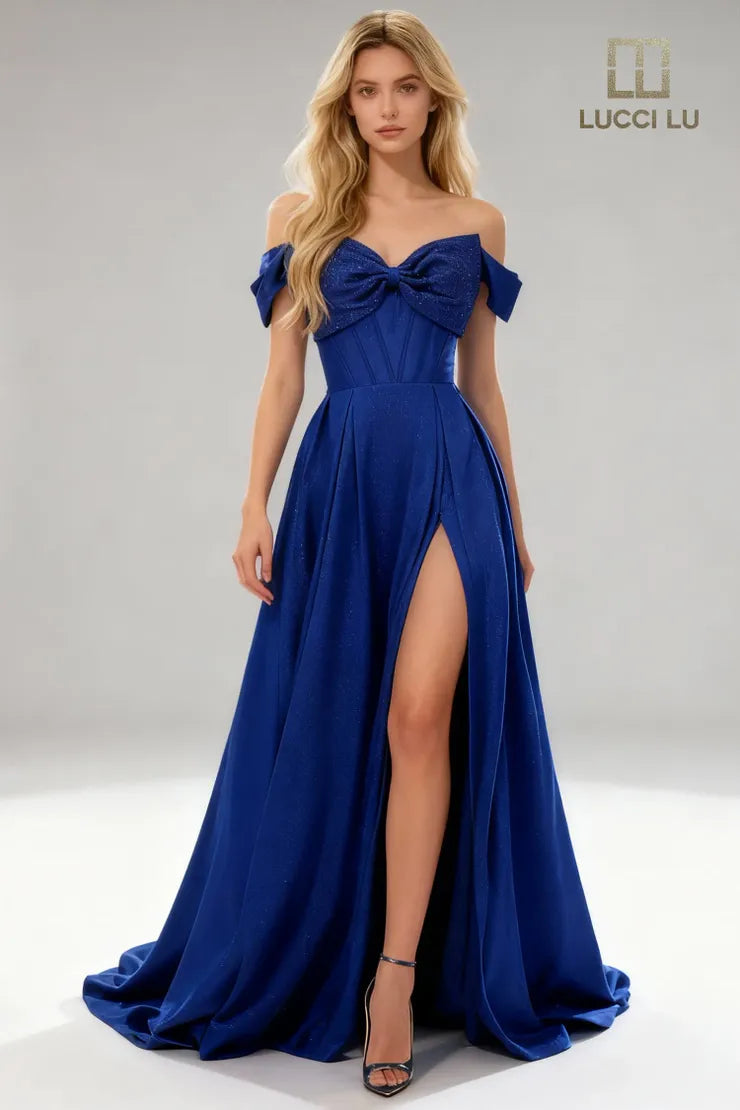 Lucci Lu 1478 Glitter High Slit Prom 2026 Dress