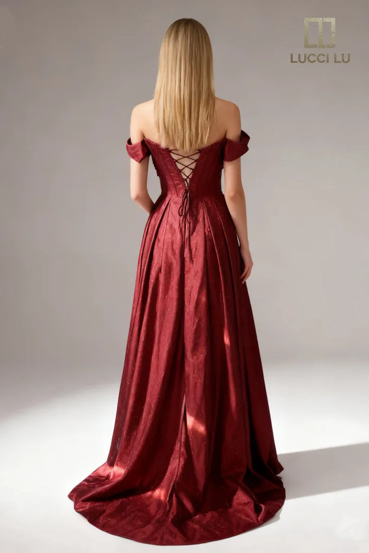 Lucci Lu 1478 Glitter High Slit Prom 2026 Dress