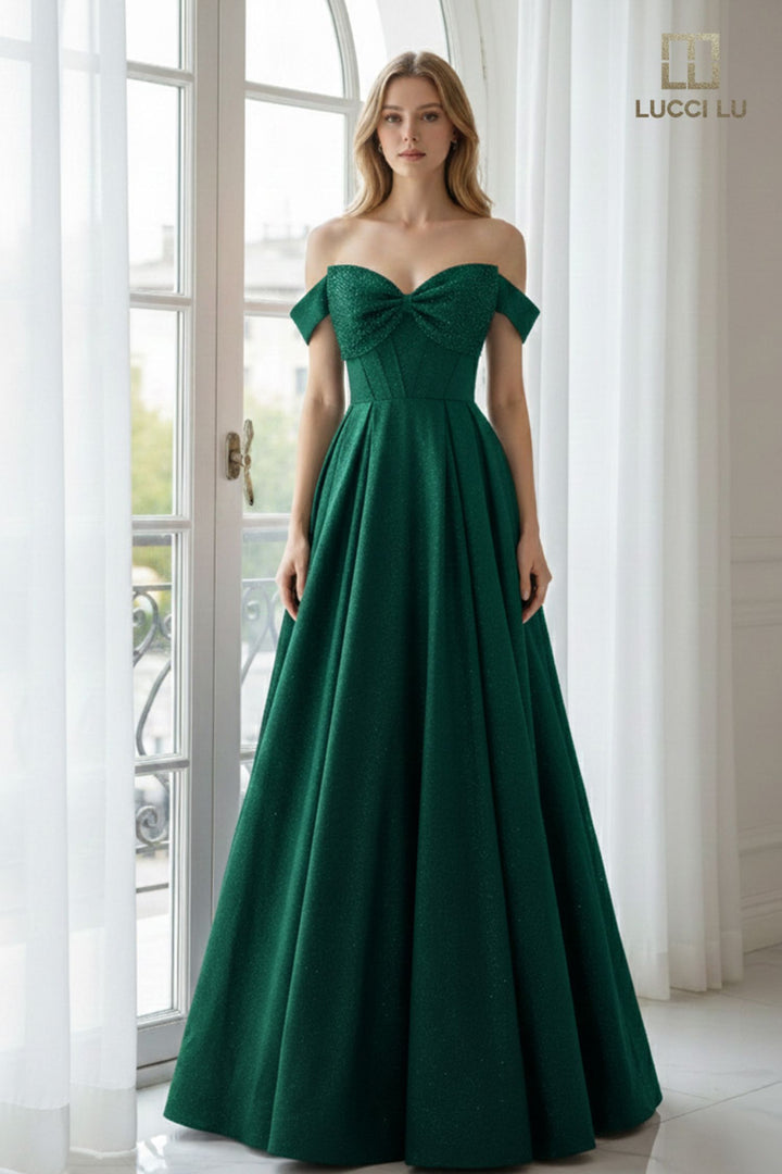 Lucci Lu 1478 Glitter High Slit Prom 2026 Dress