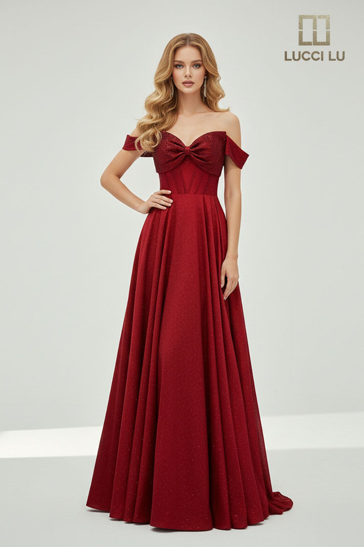 Lucci Lu 1478 Glitter High Slit Prom 2026 Dress