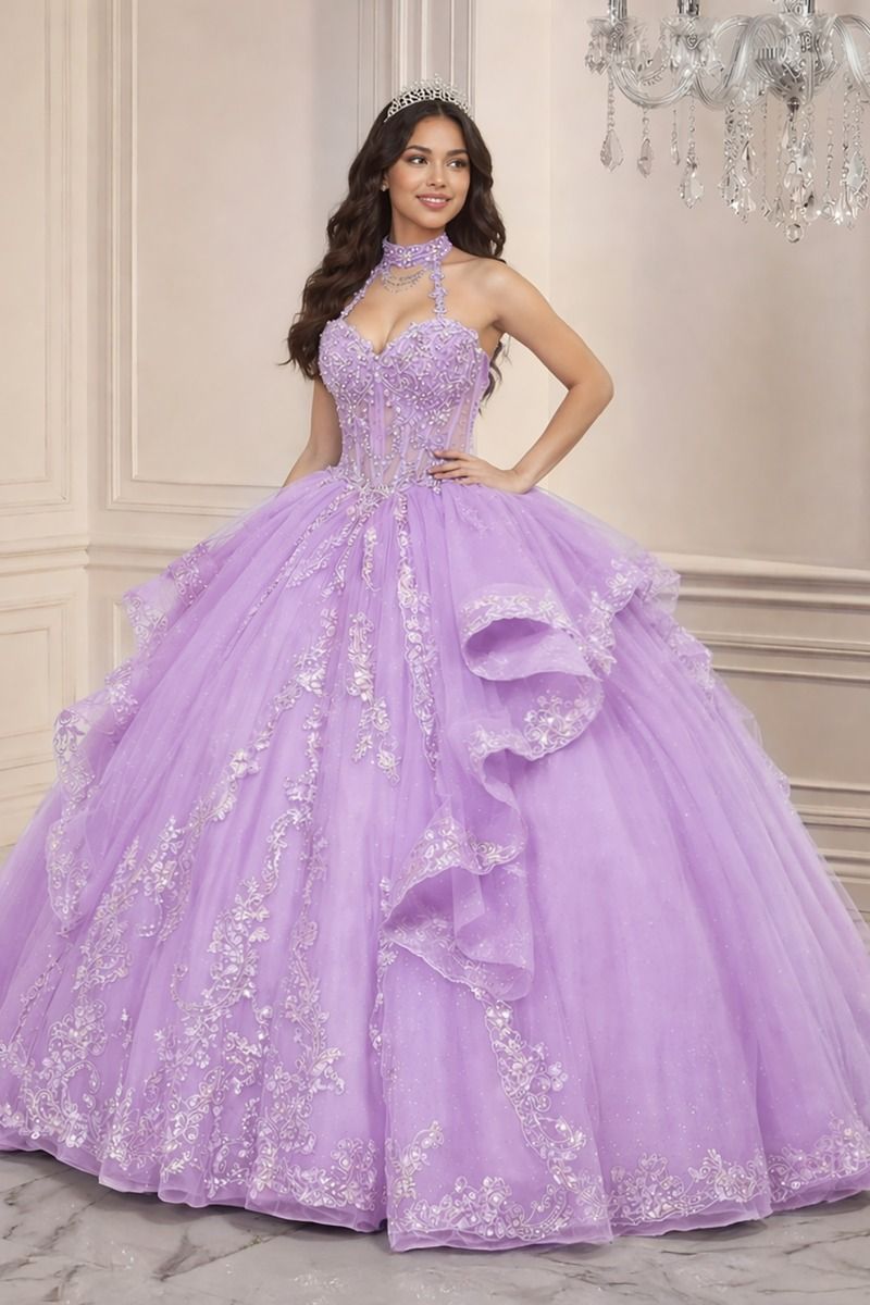 Ladivine 15741 Embellished Quinceanera Ball Gown Dress