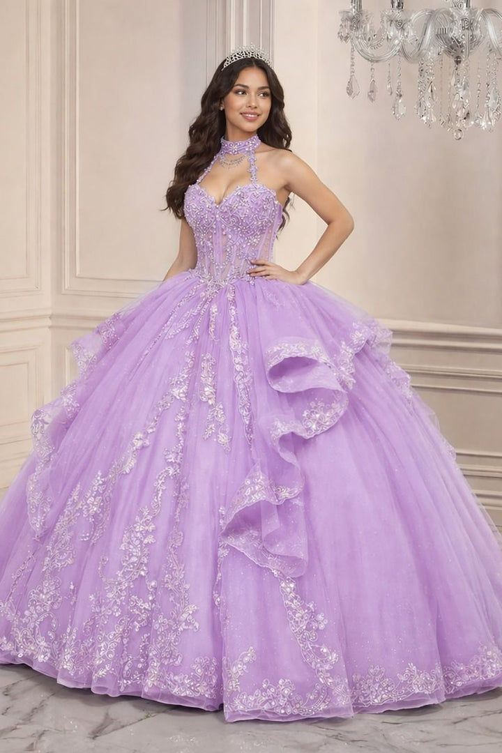 Ladivine 15741 Embellished Quinceanera Ball Gown Dress
