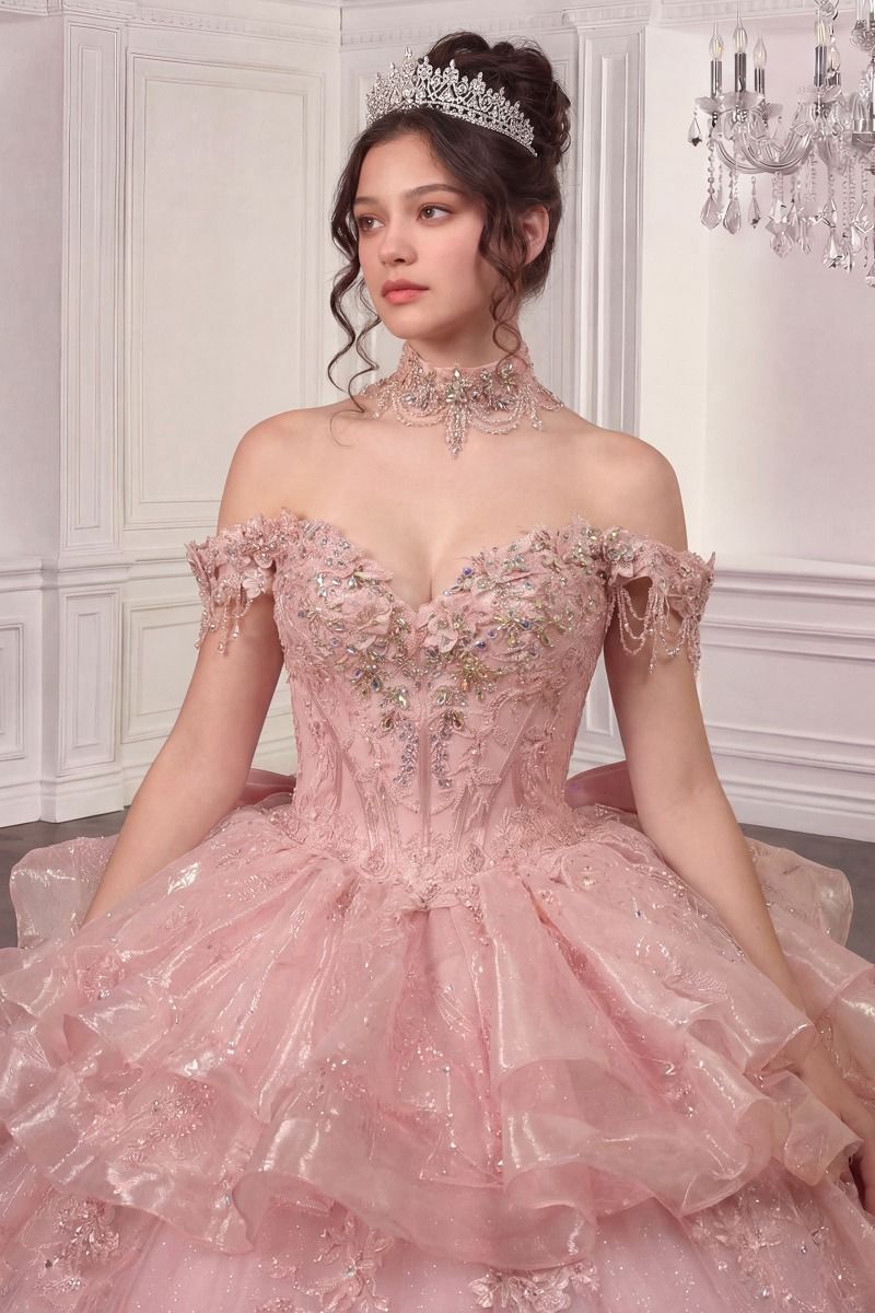 Ladivine 15742 Convertible Ball Gown Quinceanera Dress