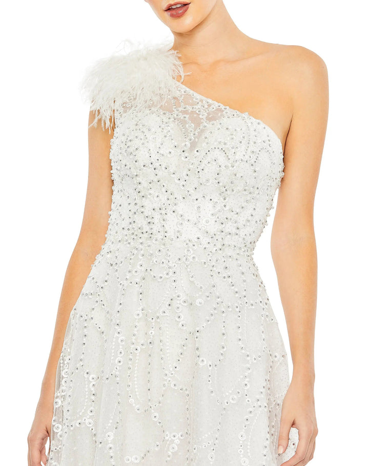 Mac Duggal 20389 Embellished One Shoulder A Line Gown