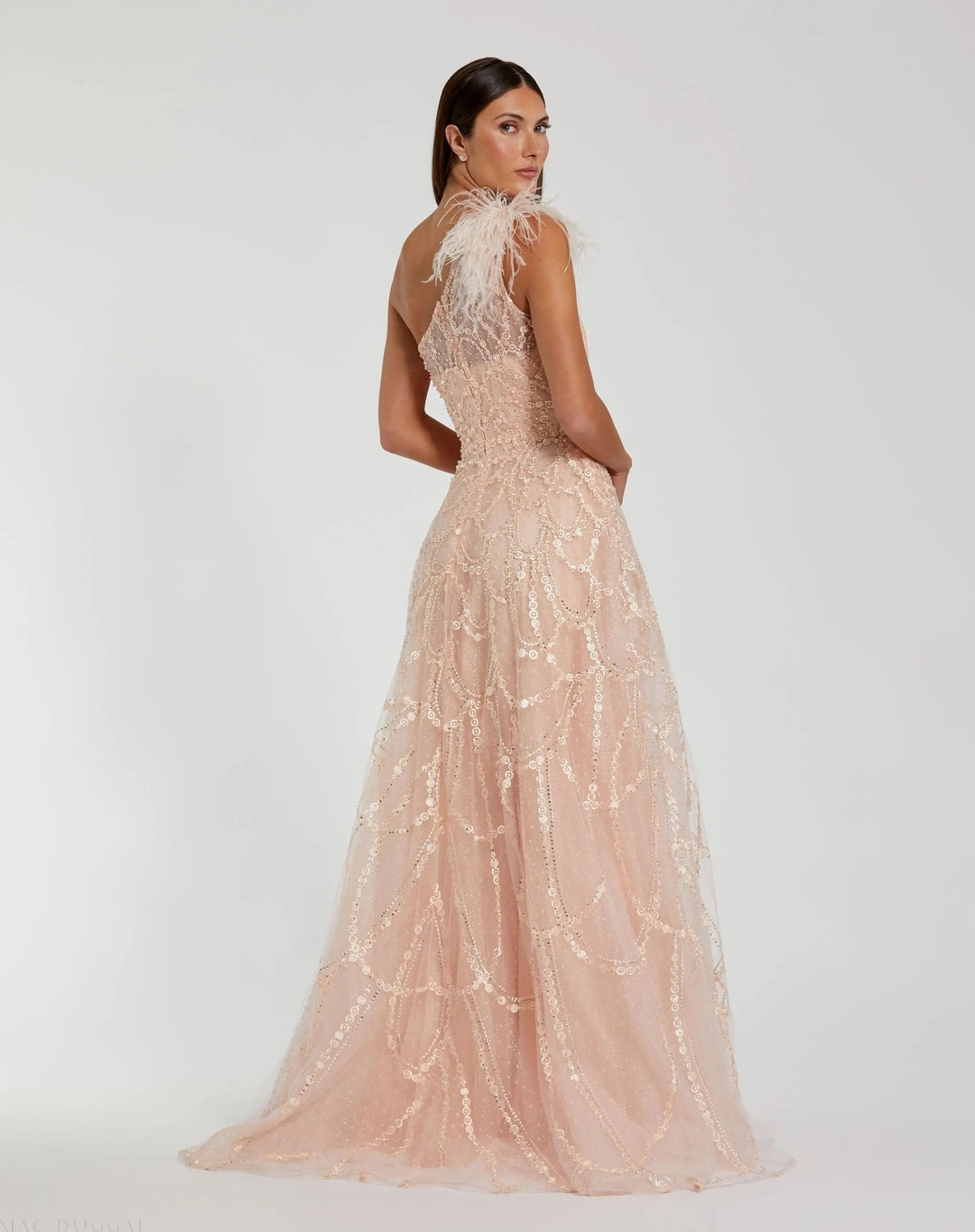 Mac Duggal 20389 Embellished One Shoulder A Line Gown