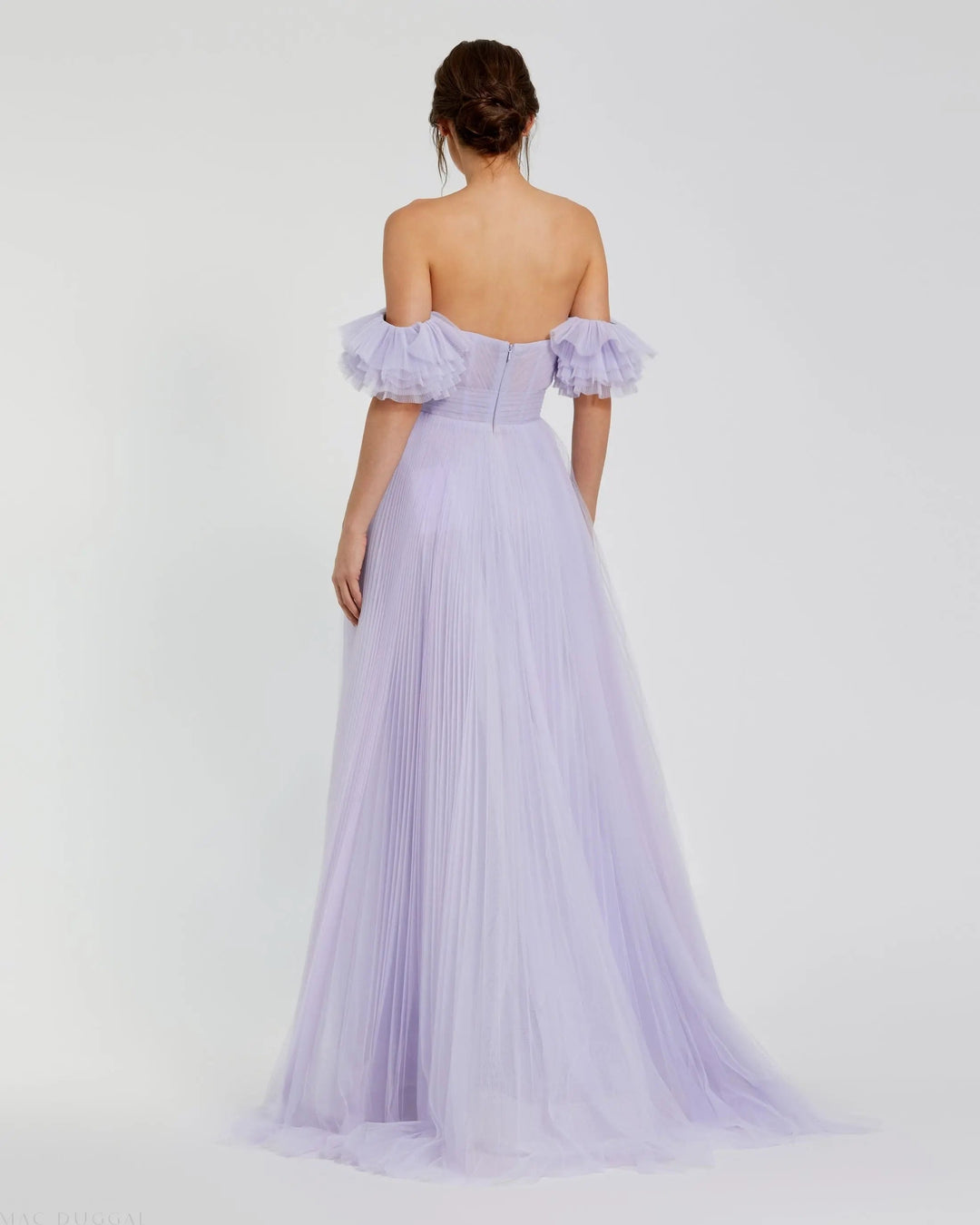 Mac Duggal 20517 Off The Shoulder Tulle A Line Gown