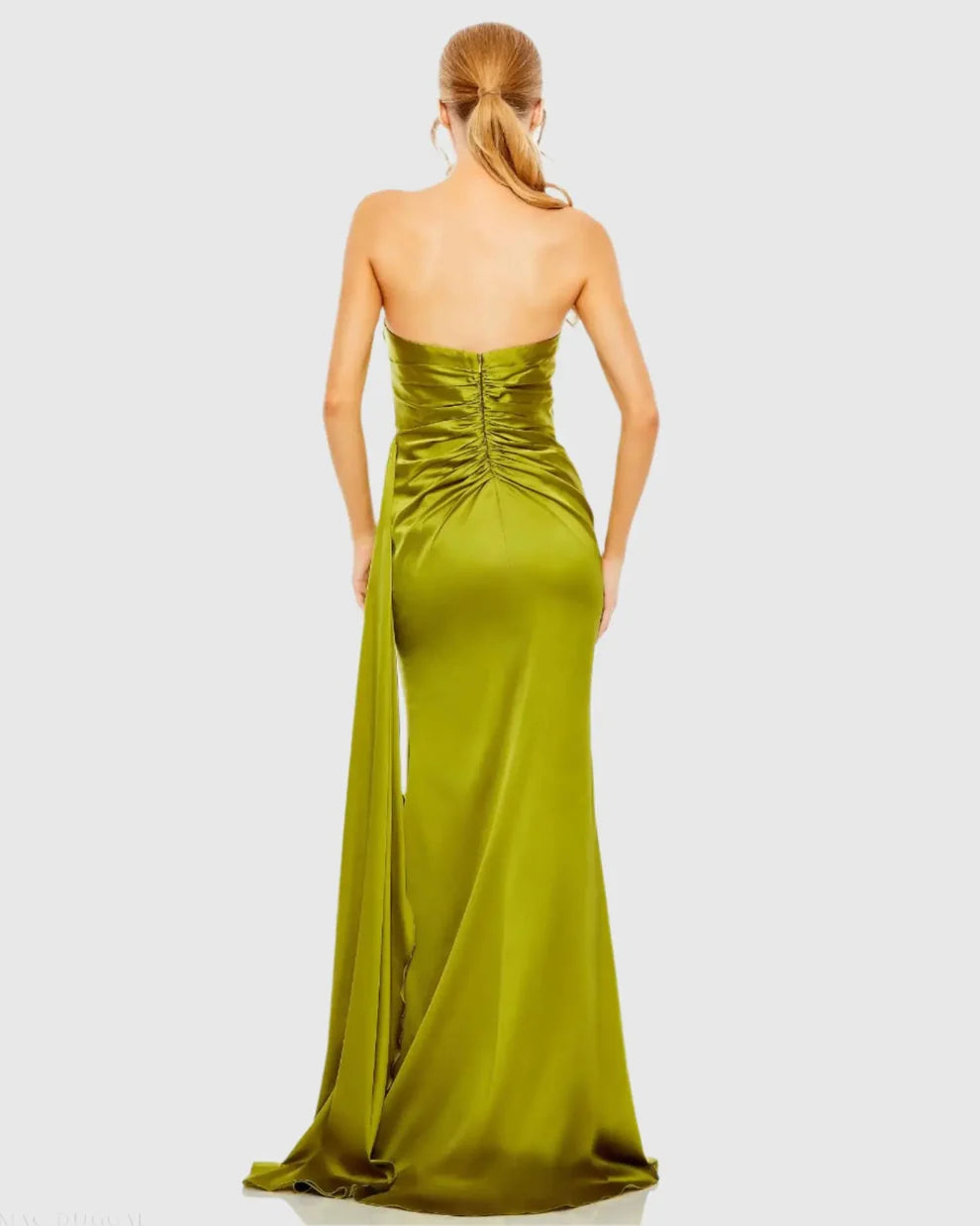 Mac Duggal 2211 Strapless Embellished Sweetheart Neckline Satin Gown