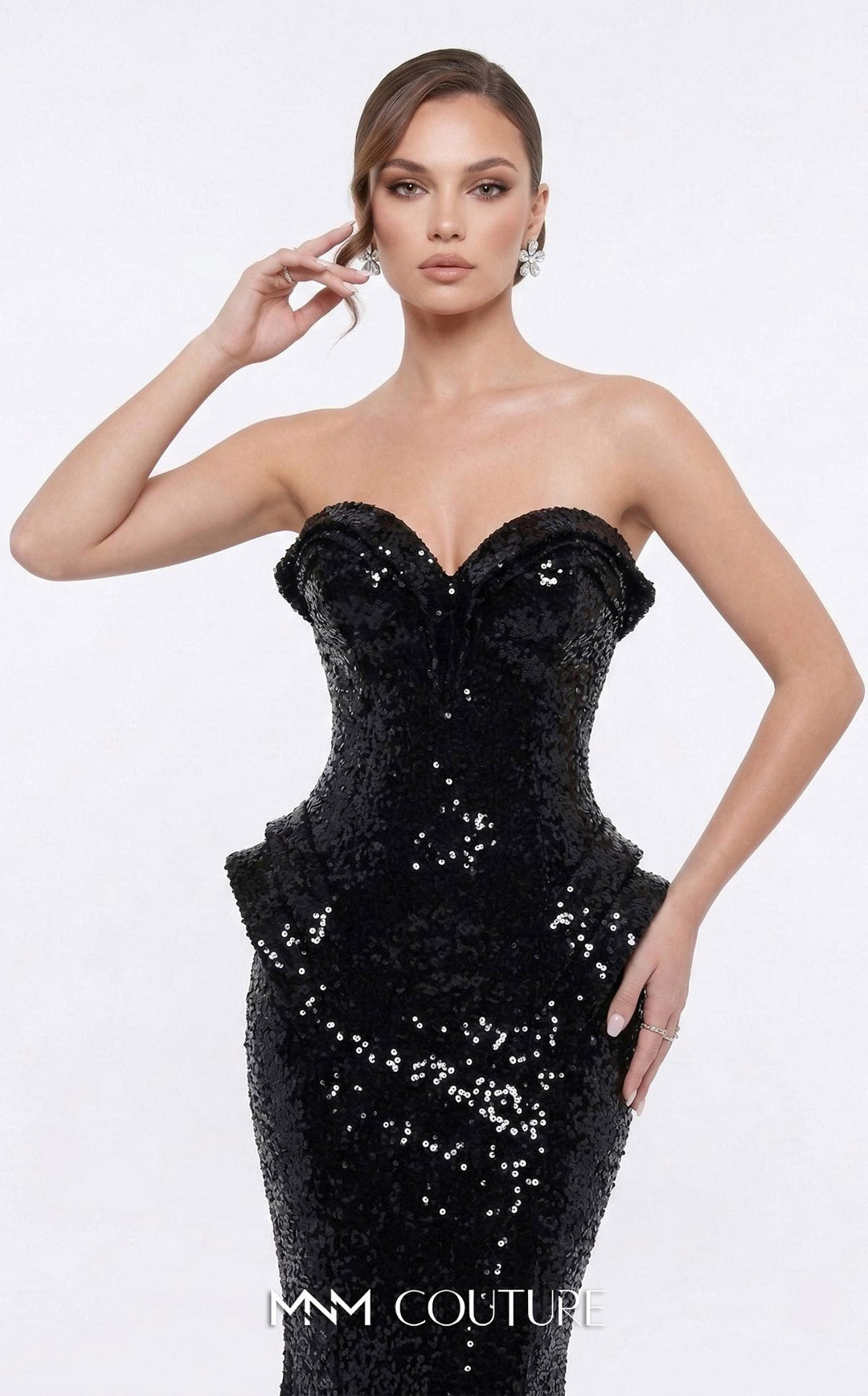 Fouad Sarkis 2263B Sweetheart Strapless Corset Couture Dress