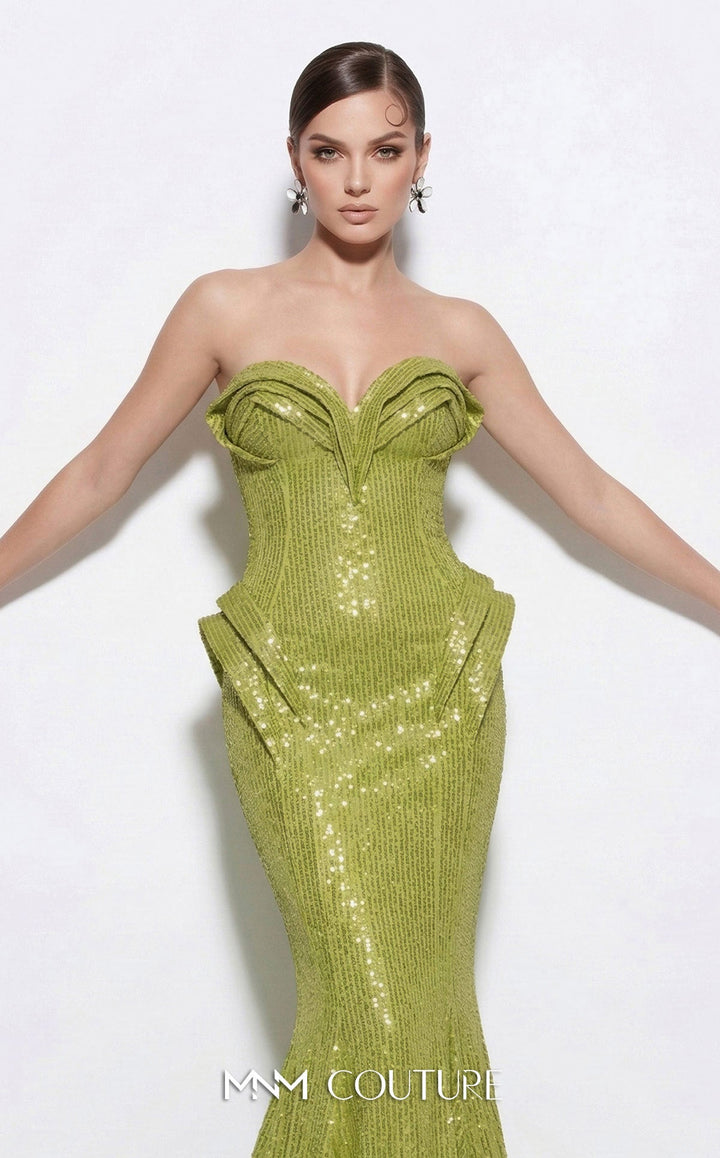 Fouad Sarkis 2263B Sweetheart Strapless Corset Couture Dress