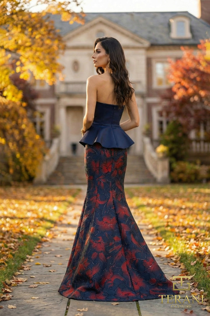 Terani 262E7075 Strapless Sleeveless Mermaid Dress