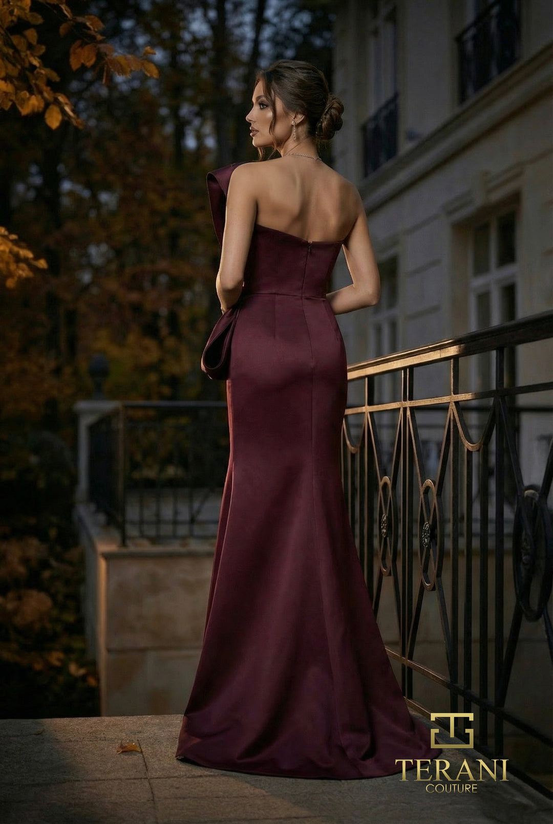Terani 262E7358 Off Shoulder Sleeveless Structured Dress