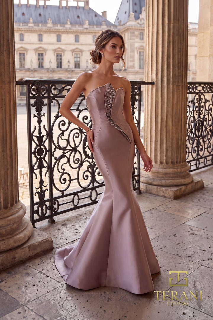 Terani 262E7055 Strapless Sleeveless Mermaid Dress