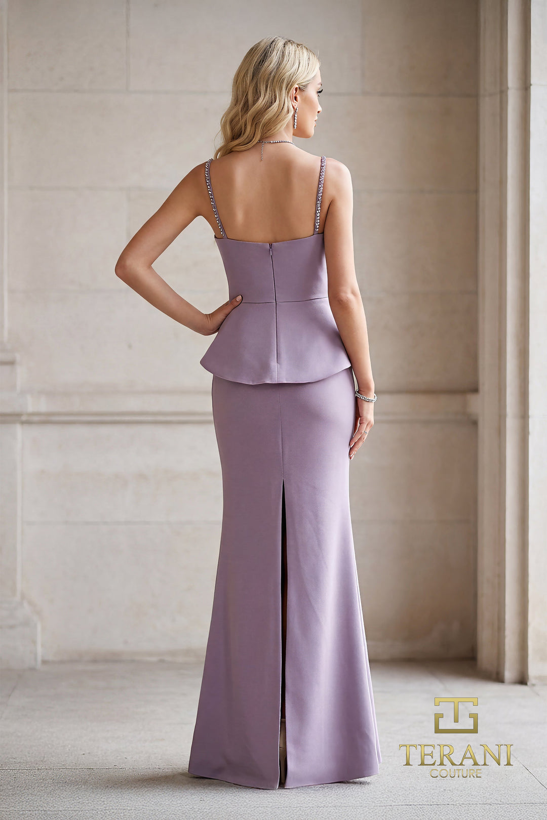 Terani 262E7099 Scoop Neckline Sleeveless Mermaid Dress