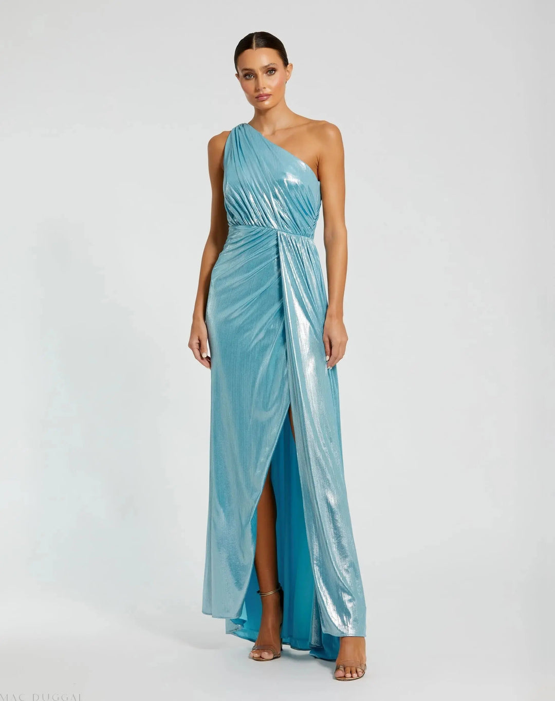 Mac Duggal 26537 One Shoulder Draped Gown