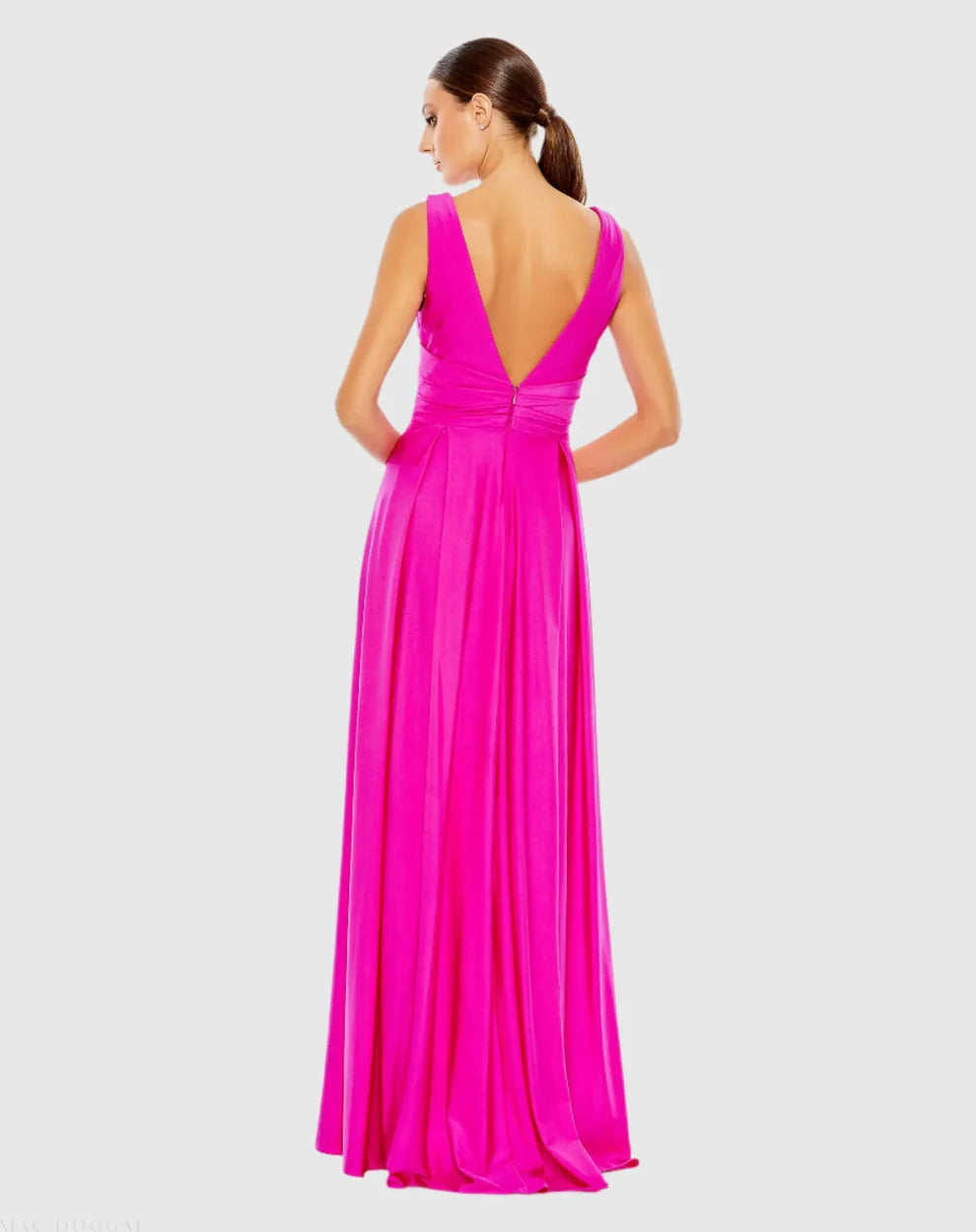 Mac Duggal 26578 Jersey Plunge Neck Evening Gown