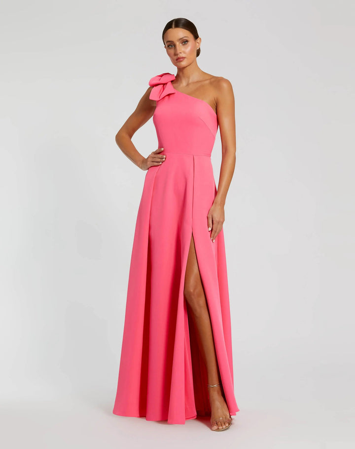 Mac Duggal 26989 Bow One Shoulder Sleeveless A-Line Gown