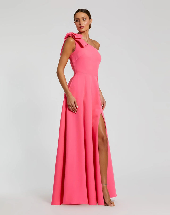Mac Duggal 26989 Bow One Shoulder Sleeveless A-Line Gown