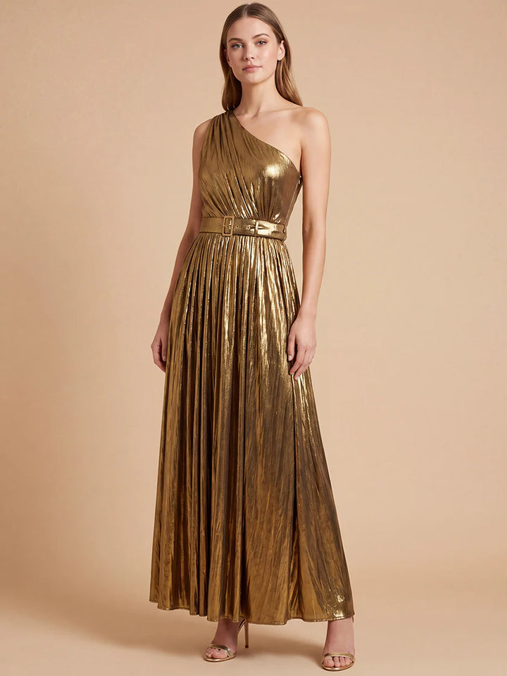 Lara 28844 One Shoulder Sleeveless A-Line couture Dress