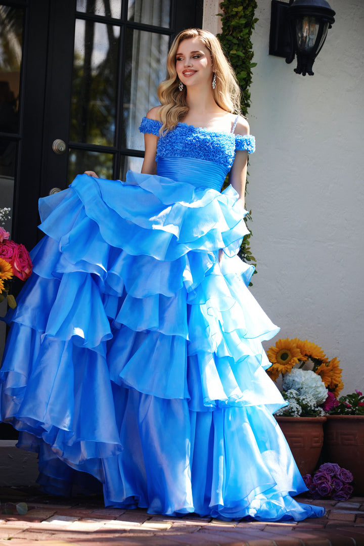 Ava Presley 29544 Ruffled High Slit Prom 2026 Dress