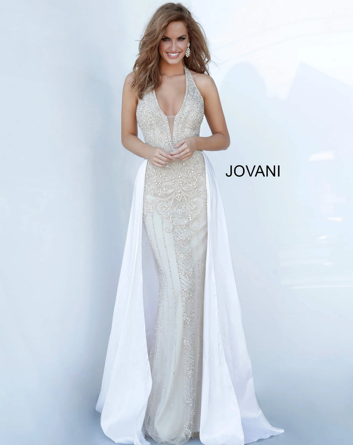 Jovani 3698 Halter Neck Embellished Jovani Dress
