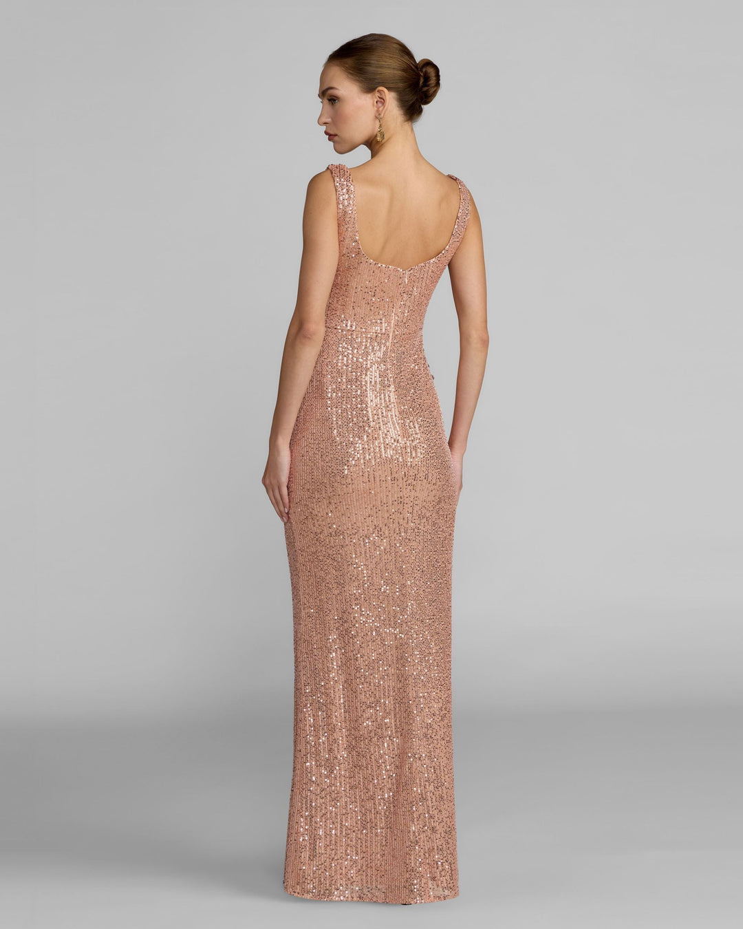 Mac Duggal 37104 Sequin Column Gown With 3D Flowers
