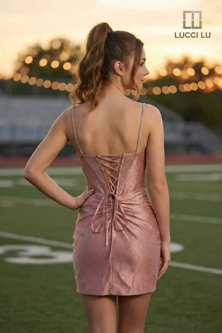 Lucci Lu 4274 Beaded Sweetheart Homecoming Dress