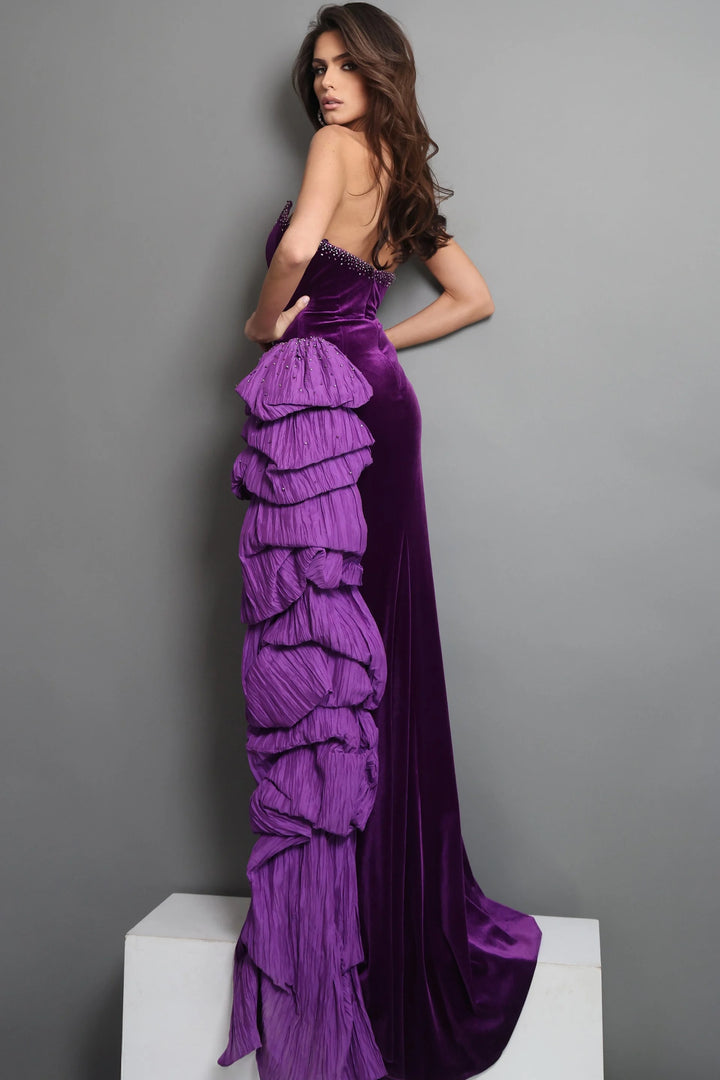 Jovani 43645 Strapless Sweetheart Embellished Bust Dress