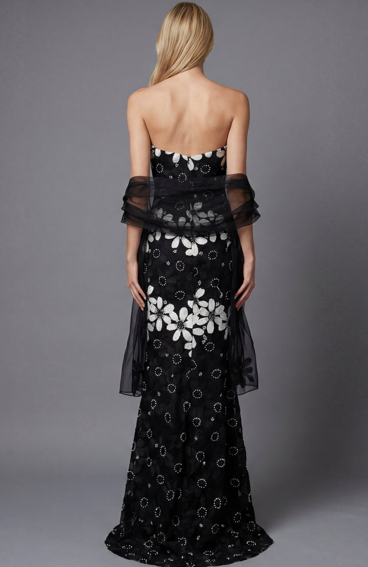 Jovani 46261 Floral Appliqué Evening Dress