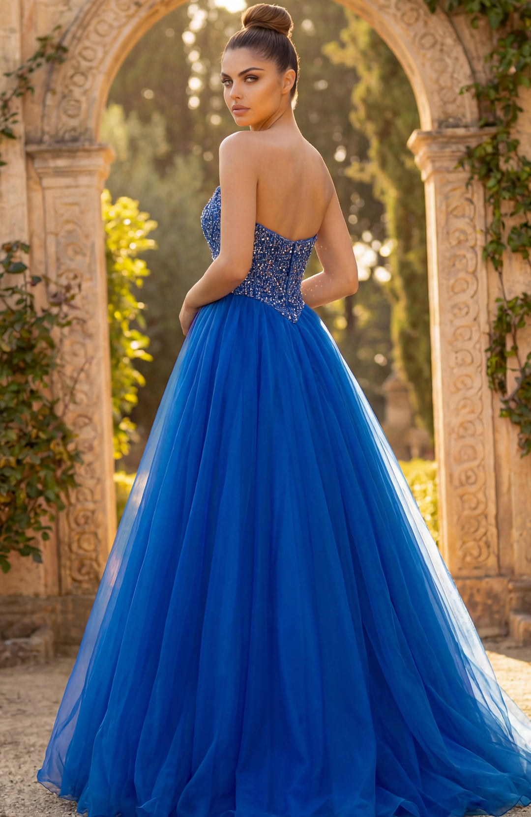 Jovani 47197 Strapless Beaded Ball Gown Pageant Dress