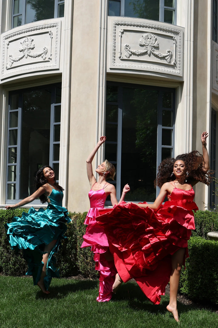Jovani 48295 Tiered Satin Prom Dress 2026