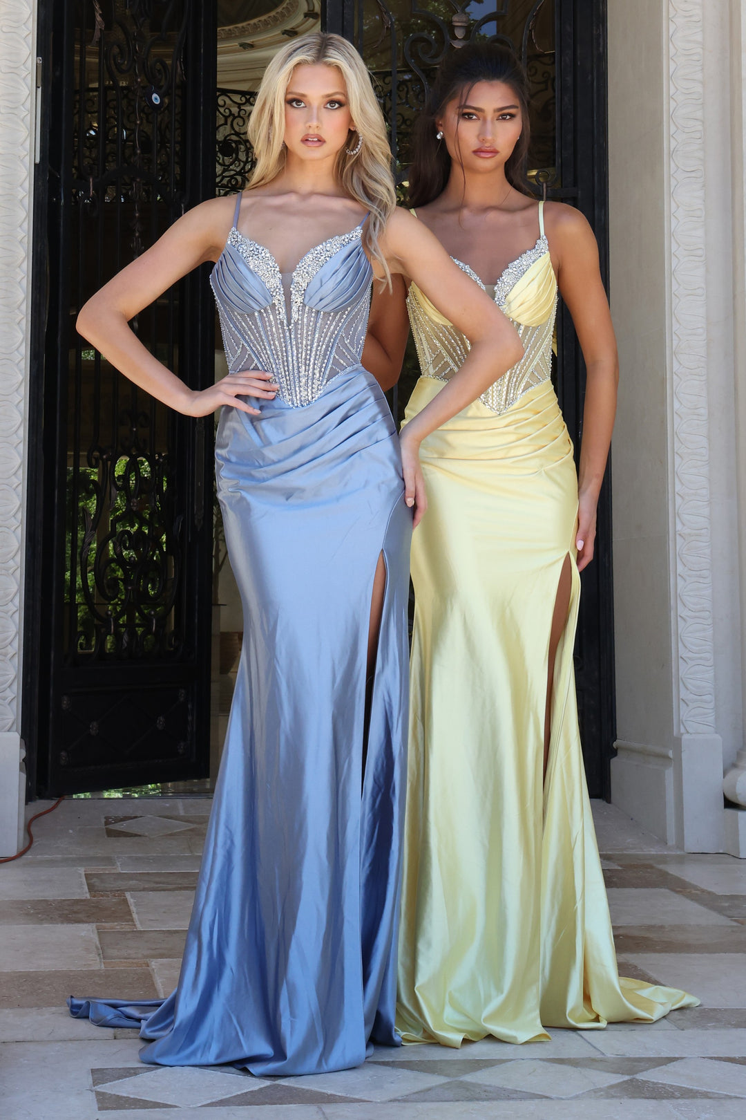 JOVANI 48368 High Slit Beaded Corset Prom Dress 2026